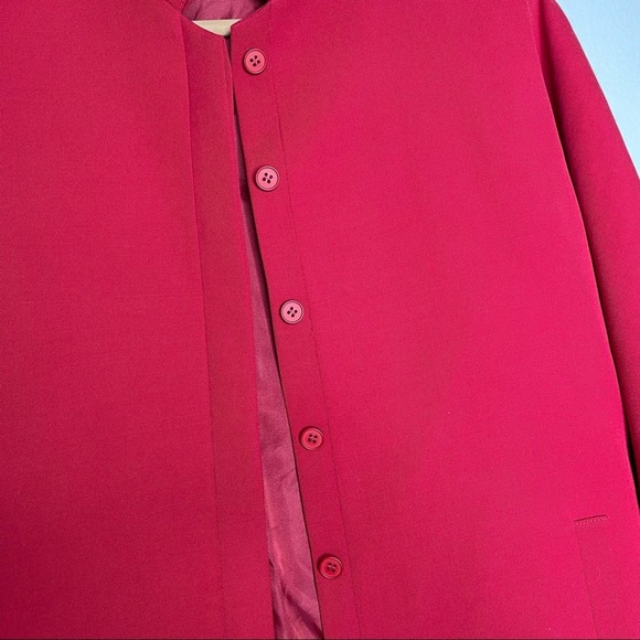 Fontana Veneziano Vintage Wool Blazer Jacket Button Down Red Coat - Picture 3 of 10